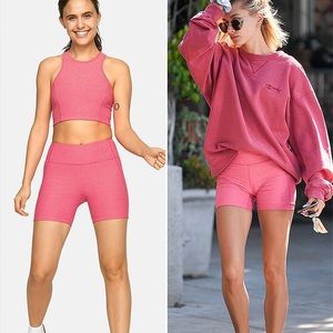 Outdoor Voices pink bike shorts